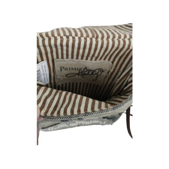 Primitives by Kathy Hello Adventure! Crossbody Canvas Sling Bag Vintage Purse - Picture 9 of 10